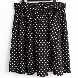 Sourpuss Black White Polka Dot Skirt XXL Rockabilly Pinup Retro